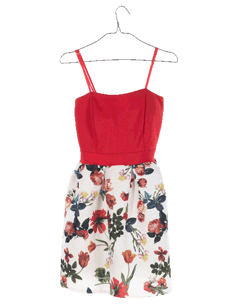 Red Golden Dot Dress